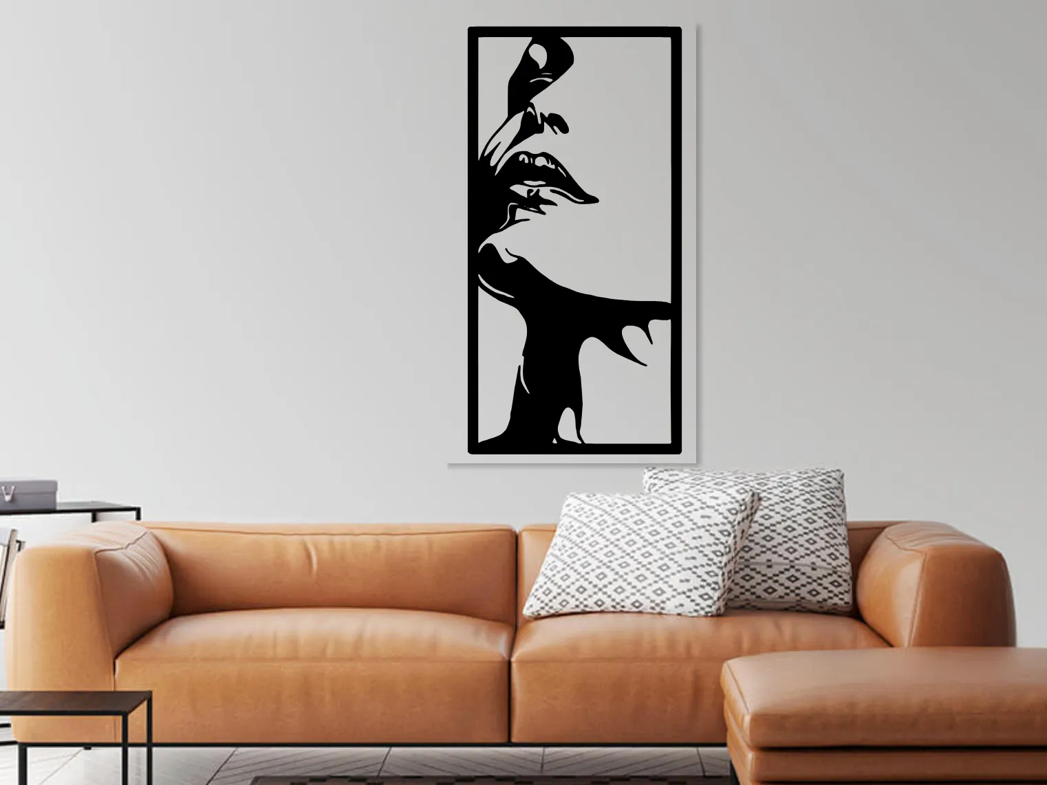 cuadro pared cara mujer