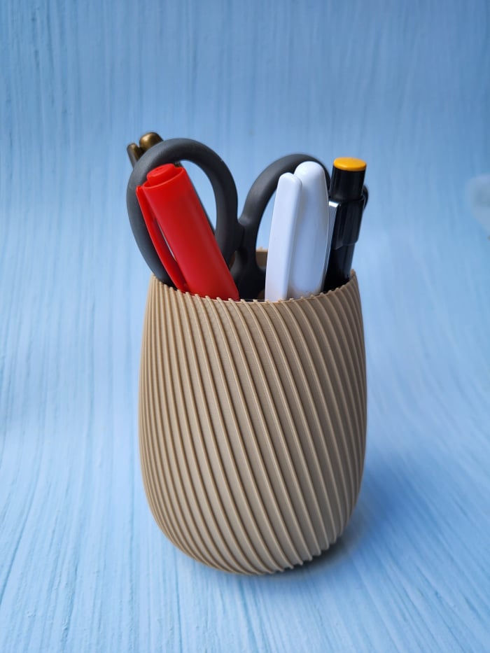 porta lapices color marron