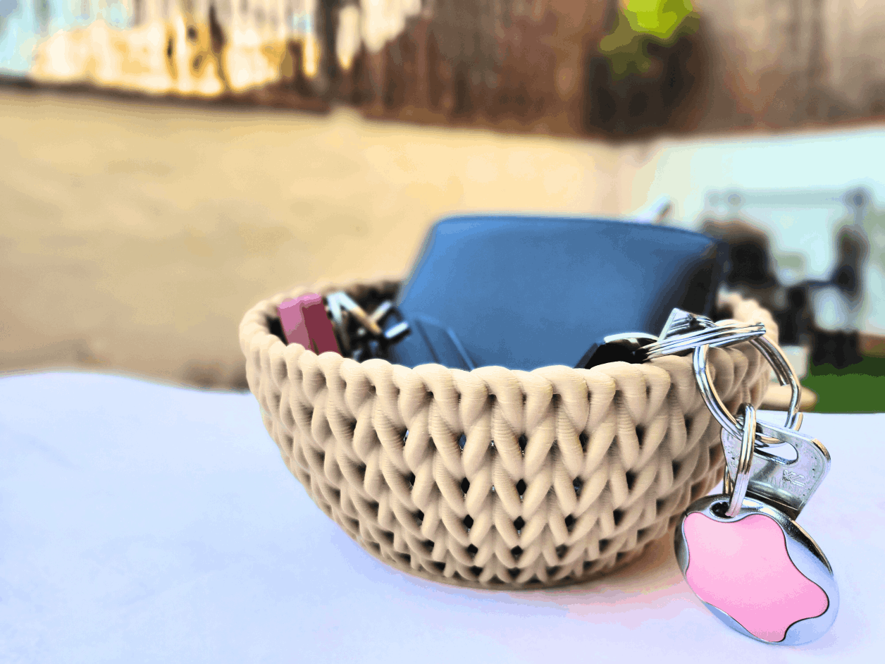 cesta llaves crochet