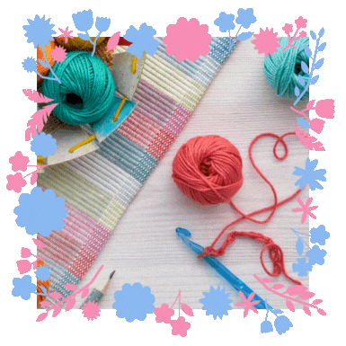 desayuno con tejido a mano