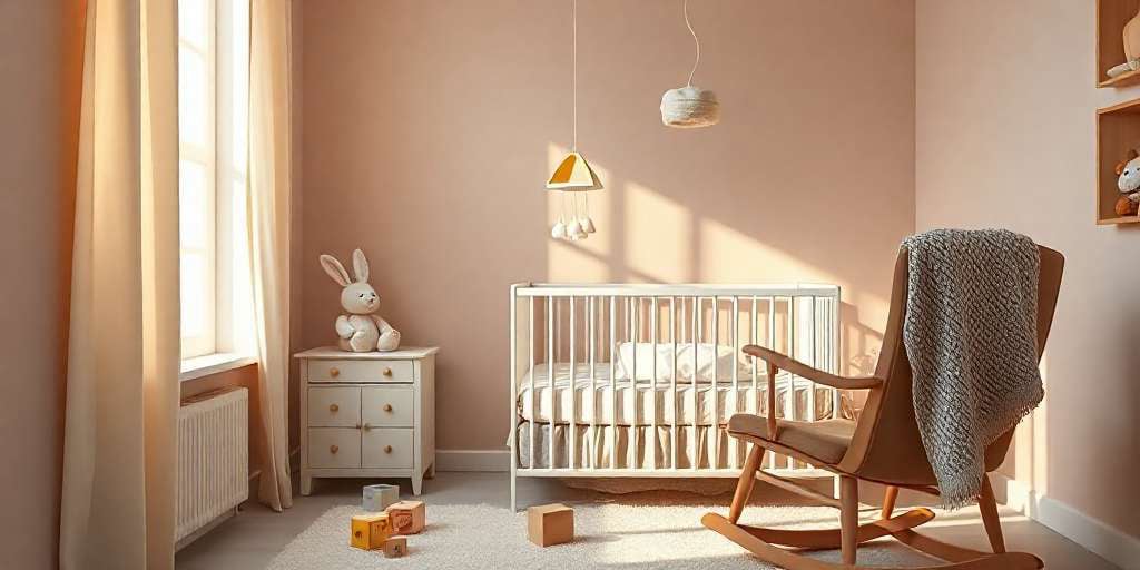 habitacion de bebe con ventana luminosa